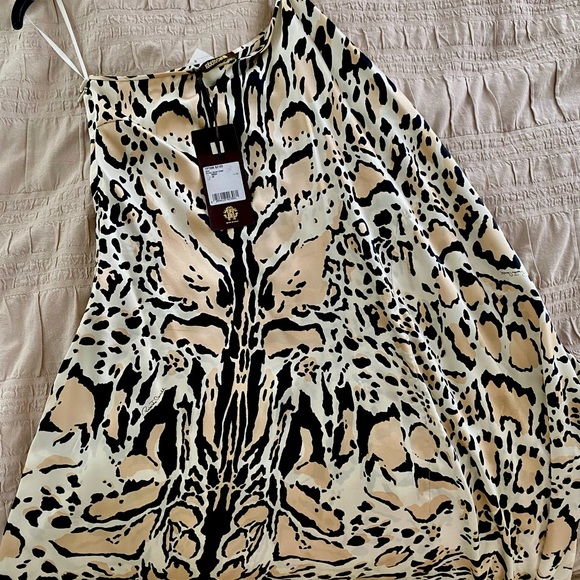 Roberto Cavalli Multicolor Silk Animal Print One Shoulder Asymmetrical Dress - Picture 5 of 10